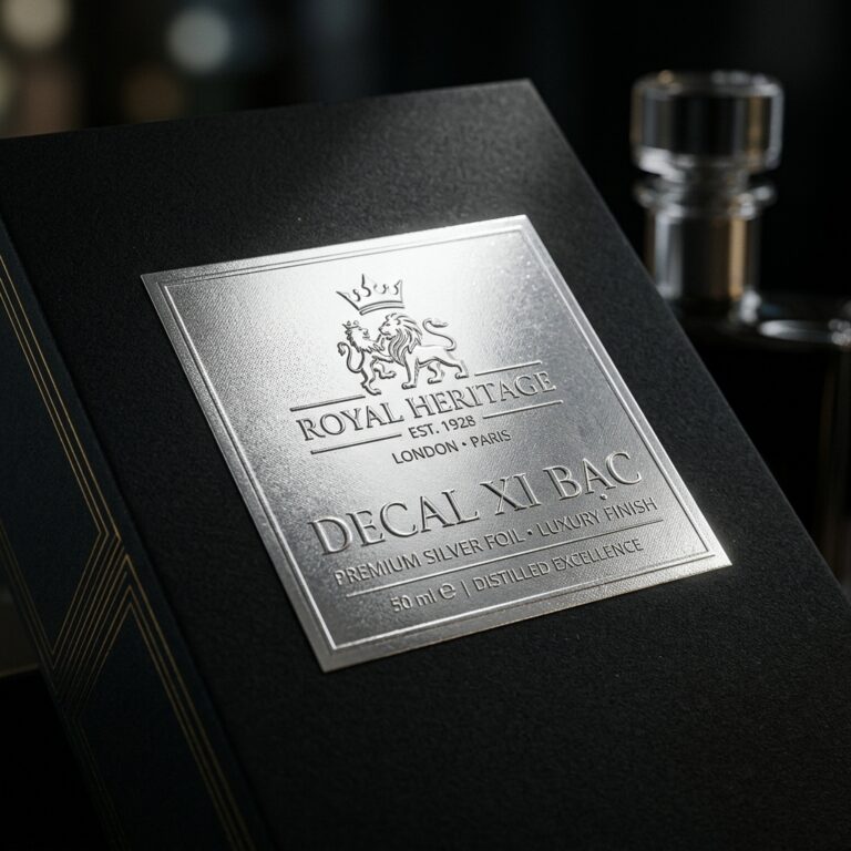 In Tem Logo Nhãn Sản Phẩm Decal Xi Bạc Sang Trọng